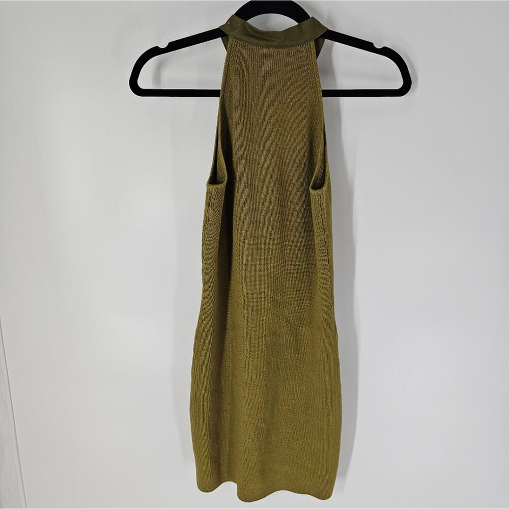 Torn by Ronny Kobo Olive Green Knit Halter Mini Dress - Picture 5 of 5